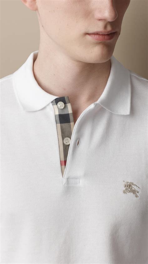 burberry polo solid color|burberry white polo shirt men's.